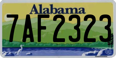 AL license plate 7AF2323