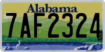 AL license plate 7AF2324