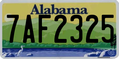 AL license plate 7AF2325
