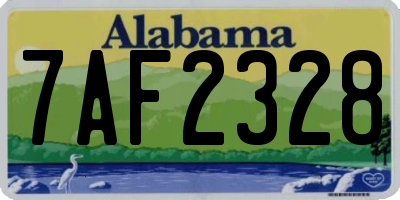 AL license plate 7AF2328