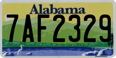 AL license plate 7AF2329