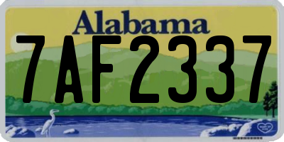 AL license plate 7AF2337