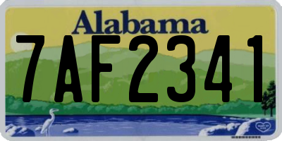 AL license plate 7AF2341