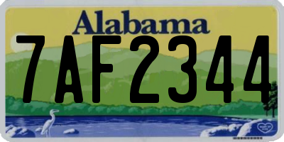 AL license plate 7AF2344