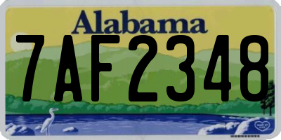 AL license plate 7AF2348