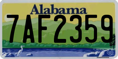 AL license plate 7AF2359