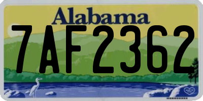 AL license plate 7AF2362