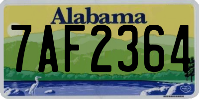 AL license plate 7AF2364