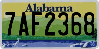 AL license plate 7AF2368