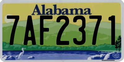 AL license plate 7AF2371