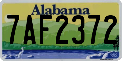 AL license plate 7AF2372