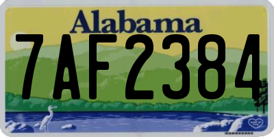 AL license plate 7AF2384