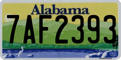AL license plate 7AF2393