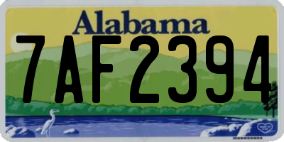 AL license plate 7AF2394