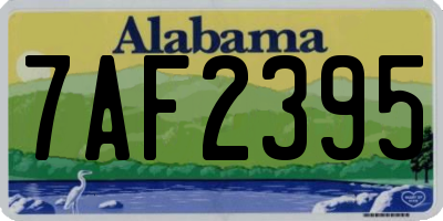AL license plate 7AF2395