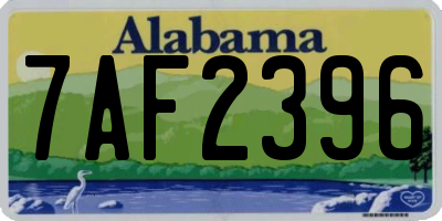 AL license plate 7AF2396