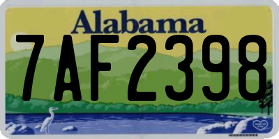 AL license plate 7AF2398