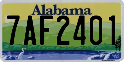 AL license plate 7AF2401