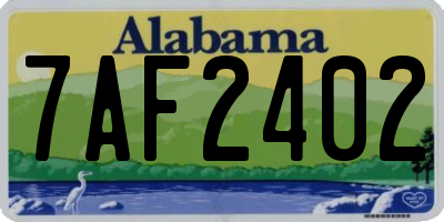 AL license plate 7AF2402
