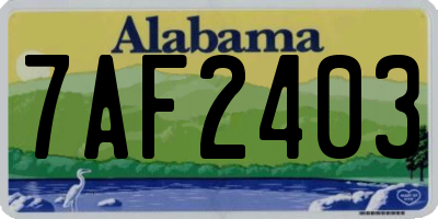 AL license plate 7AF2403