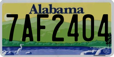 AL license plate 7AF2404