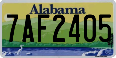 AL license plate 7AF2405