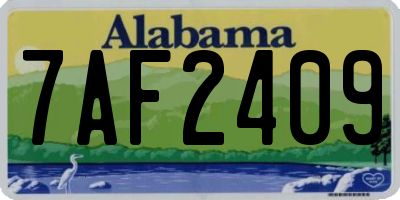 AL license plate 7AF2409