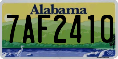 AL license plate 7AF2410