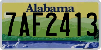 AL license plate 7AF2413