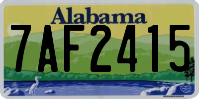 AL license plate 7AF2415