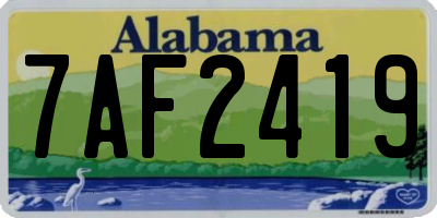 AL license plate 7AF2419