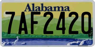 AL license plate 7AF2420