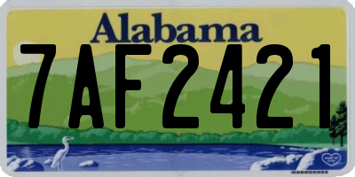 AL license plate 7AF2421