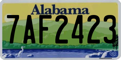 AL license plate 7AF2423