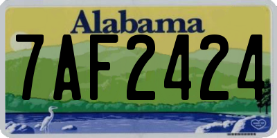 AL license plate 7AF2424