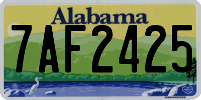 AL license plate 7AF2425