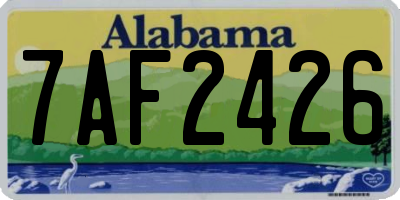 AL license plate 7AF2426