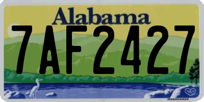 AL license plate 7AF2427