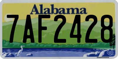 AL license plate 7AF2428