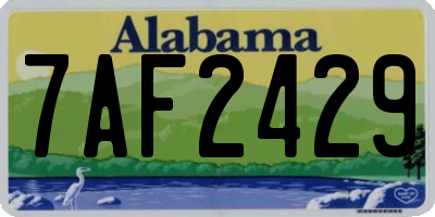 AL license plate 7AF2429