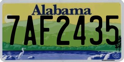AL license plate 7AF2435