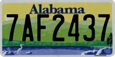 AL license plate 7AF2437