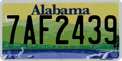 AL license plate 7AF2439