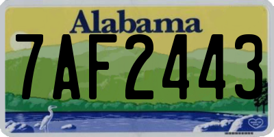 AL license plate 7AF2443
