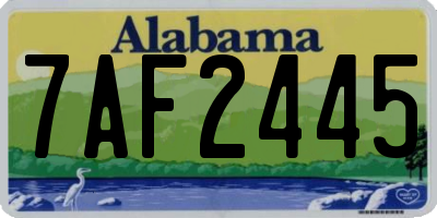 AL license plate 7AF2445