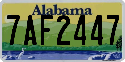 AL license plate 7AF2447