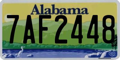 AL license plate 7AF2448