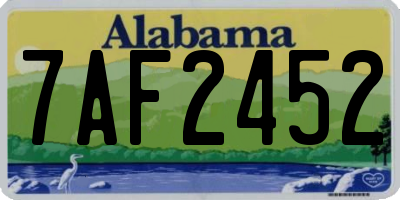 AL license plate 7AF2452