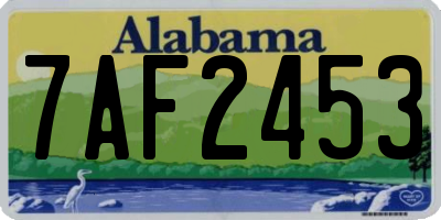 AL license plate 7AF2453