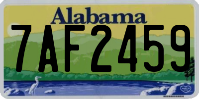 AL license plate 7AF2459